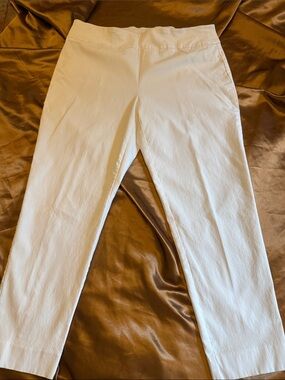 crown & ivy White Stretch Chinos - Slim Fit
